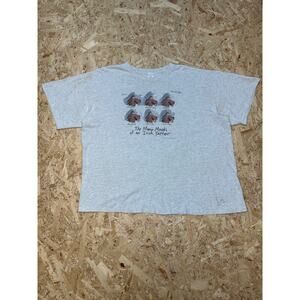 Vintage 92’ Gray Mens Short Sleeve Graphic T-shirt Sz 2XL